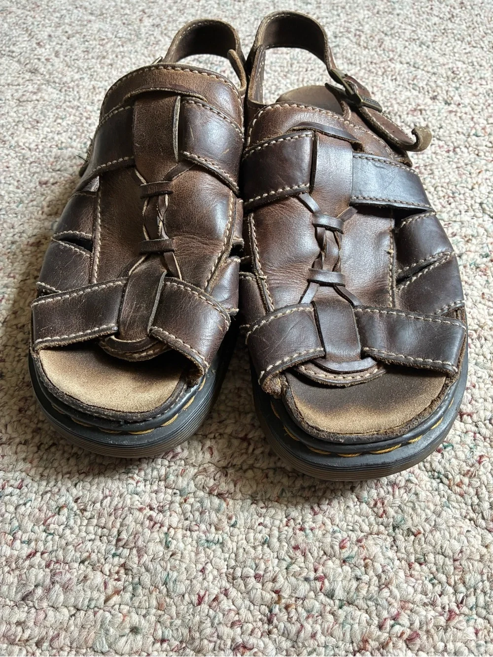 Dr. Martens Brown Leather Fisherman Sandals